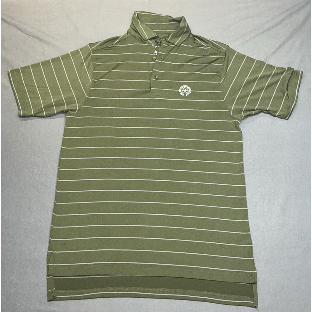 Bobby Jones X-H2O Golf Polo Green Stripe PGA Memorial Tournament Mens M